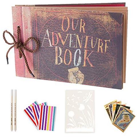 La Nostra Avventura Libri Foto Album Fai Da Te Anniversario Scrapbook Album Pixar Up Famiglia A Mano Rottami Libro Retro Photo Album Scrapbook 40 Fogli 80 Pagine Con Photo Album Storage Box Fai Da Te Kit Di Accessori - Foto 1