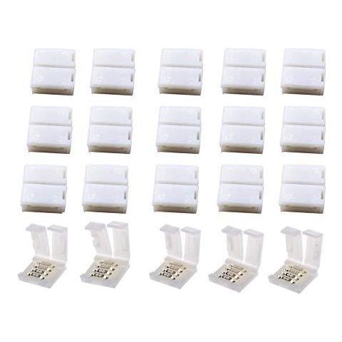 20 Pack 4-pin Adattatore Del Connettore Rgb 8 Millimetri Senza Saldatura Per Smd 2835 3528 Multicolor Non-impermeabile Striscia Luminosa A Led - Foto 1