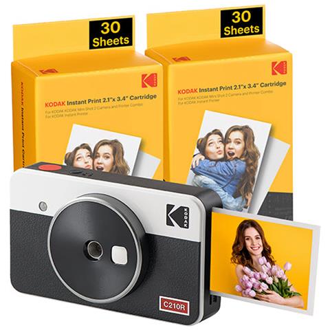 Auto Mini Shot 2 C210 - Fotocamera Istantanea in Formato Carta di Credito. Colore: Bianco - Foto 1