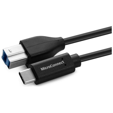 W127021088 Cavo Usb 3 M Usb 3.2 Gen 1 [3.1 Gen 1] Usb C Usb B Nero (usb-c To Usb3.0 B Cable, 3m - Warranty: - Foto 2