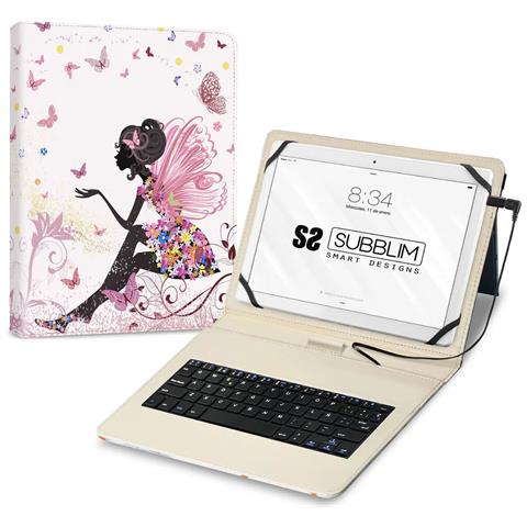 Tastiera Bluetooth Con Supporto Per Tablet Subkt1-usb052 Qwerty In Spagnolo Multicolore Spagnolo - Foto 1