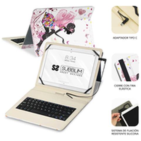 Tastiera Bluetooth Con Supporto Per Tablet Subkt1-usb052 Qwerty In Spagnolo Multicolore Spagnolo - Foto 2