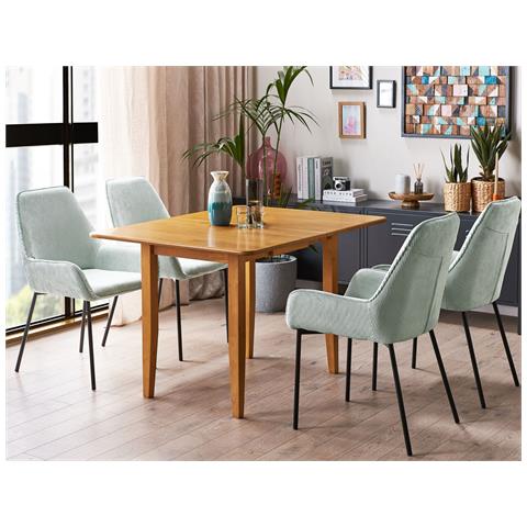 Tavolo Da Pranzo Estensibile Masela Marrone 90/120 Cm 60 Cm Legno - Foto 1