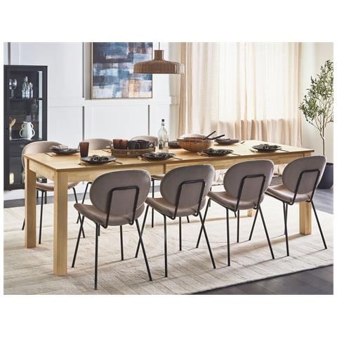 Tavolo Da Pranzo Estensibile Legno Chiaro 160/240 X 90 Cm Madura - Foto 1
