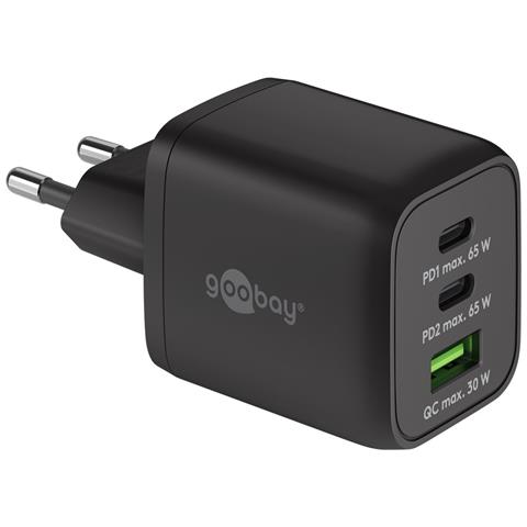 64753 Caricabatterie per dispositivi mobili Cuffie, Smartphone, Tablet Nero AC Ricarica rapida Interno - Foto 1
