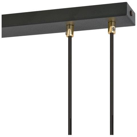 Lampada A Sospensione Glam - Nero - Acciaio Verniciato A Polvere, Vetro - 92x115x15 Cm - Foto 5