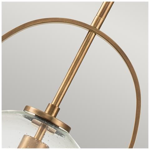 Sospensione Industrial Nordica Somerset Acciaio Ottone Antico Vetro 1 Luce E27 - Foto 2