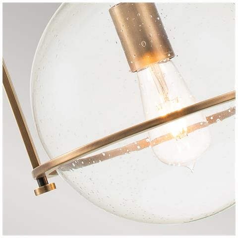 Sospensione Industrial Nordica Somerset Acciaio Ottone Antico Vetro 1 Luce E27 - Foto 4