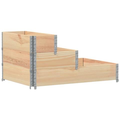 Fioriera Rialzata 3 Livelli 120x80 cm Legno Massello di Pino - Foto 2