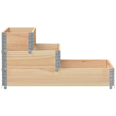 Fioriera Rialzata 3 Livelli 120x80 cm Legno Massello di Pino - Foto 3