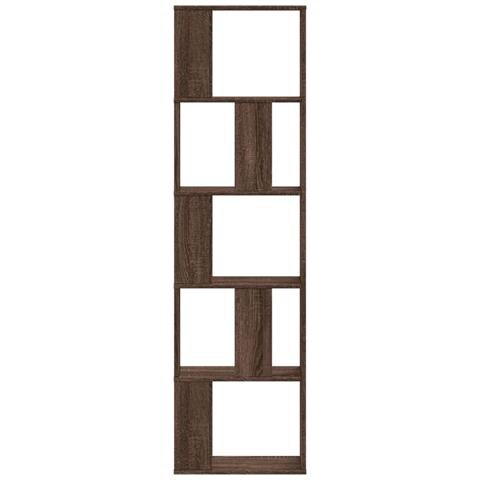 Libreria 5 Ripiani Rovere Marrone 45x23,5x162,5cm Multistrato - Foto 3