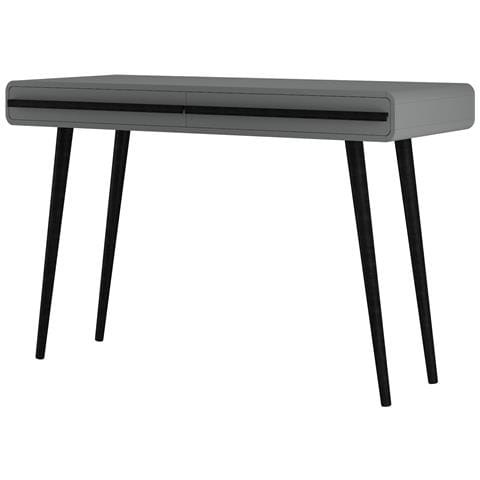 Chantal Scrivania Con 2 Cassetti In Truciolare Grigio E Nero - Foto 1