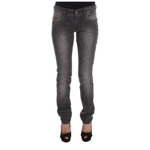Jeans Elasticizzati Slim Fit In Misto Cotone Lavaggio Grigio - W25 - Foto 1