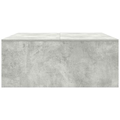Tavolino da Salotto con Cassetti Grigio Cemento 100x100x40 cm - Foto 2