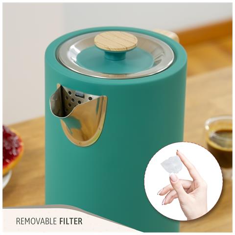 Kt1165gre Nordic Bollitore Elettrico 1,7l Cordless, Ebollizione Rapida Senza Bpa, Base 360 2200w Verde - Foto 8