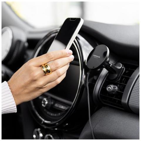 Vonmhlen Aura Car Smartphone Bianco Usb Carica Wireless Ricarica Rapida Auto - Foto 3
