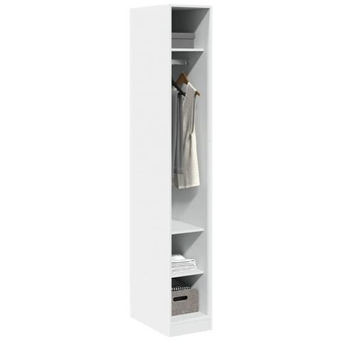 Armadio Bianco 30x50x200 Cm In Legno Multistrato - Foto 3