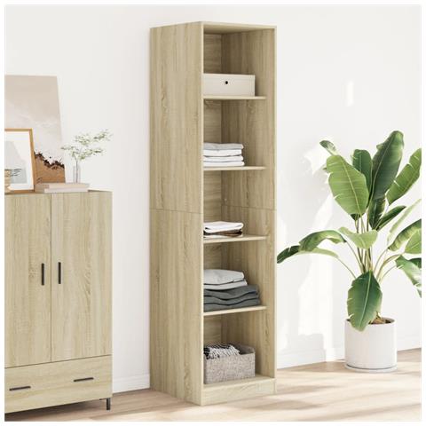 Armadio Rovere Sonoma 50x50x200 Cm In Legno Multistrato - Foto 1