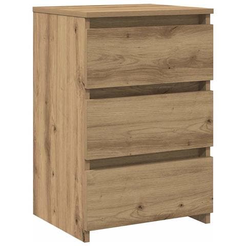 Comodini 2pz Rovere Artigianale 40x35x62,5 cm Legno Multistrato - Foto 2