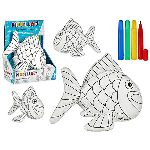 Peluche Da Colorare Design Pesce. - Foto 1
