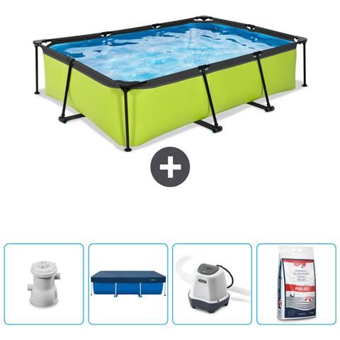 Piscina Fuori Terra - Rettangolo - 300x200x65 Cm - Groen - Include Accessori Coordinati Cb53 - Foto 1