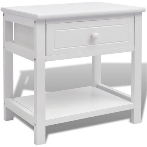 Lusso Casadino -  Comodino In Legno Bianco - Foto 1