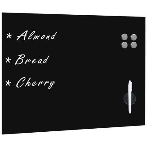 Lavagna Magnetica A Parete In Vetro 80x60 Cm Nera - Foto 2