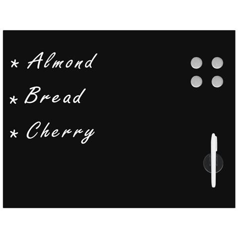 Lavagna Magnetica A Parete In Vetro 80x60 Cm Nera - Foto 1