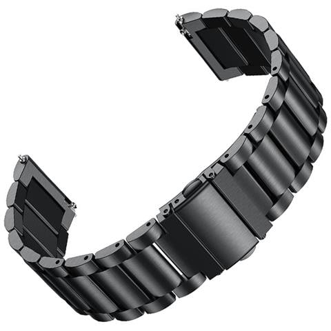 Cinturino Per Orologio In Acciaio Inossidabile: Vestibilità Comoda E Sicura Black 20 Mm - Foto 3