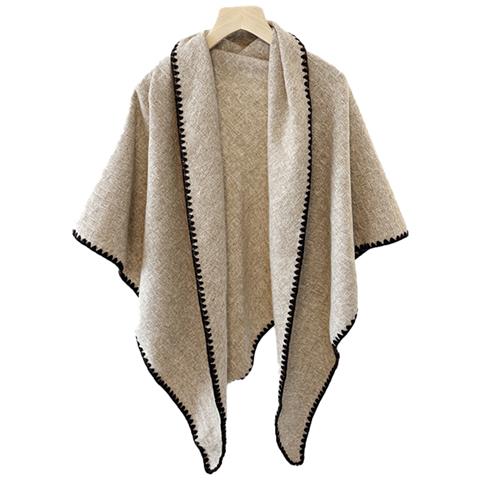 Sciarpa Triangolare - Elegante Scialle Invernale Khaki - Foto 1