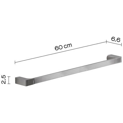 Portasalviette 60 Cm Da Muro In Ottone E Cromall Pi21-60 Serie Pirenei Satinato - Foto 2