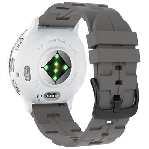 Cinturino In Silicone Universale Compatibile Con Samsung, Huawei E Garmin Grey 20 Mm - Foto 4