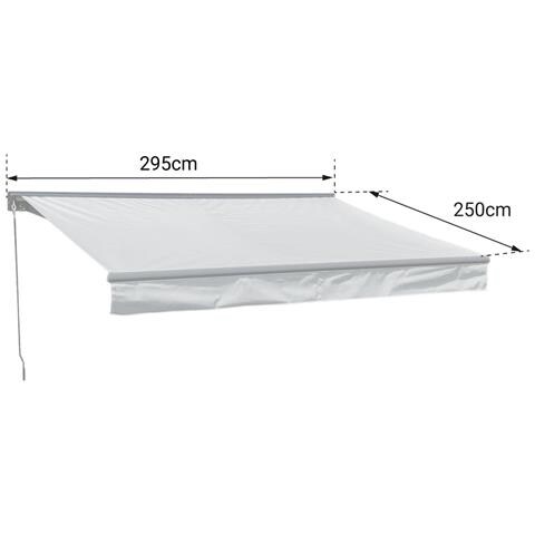 Tenda Saule 2,95 × 2,5 M Con Semicupio - Tessuto Grigio E Struttura Grigia - Foto 2