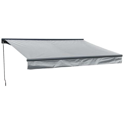 Tenda Saule 2,95 × 2,5 M Con Semicupio - Tessuto Grigio E Struttura Grigia - Foto 1