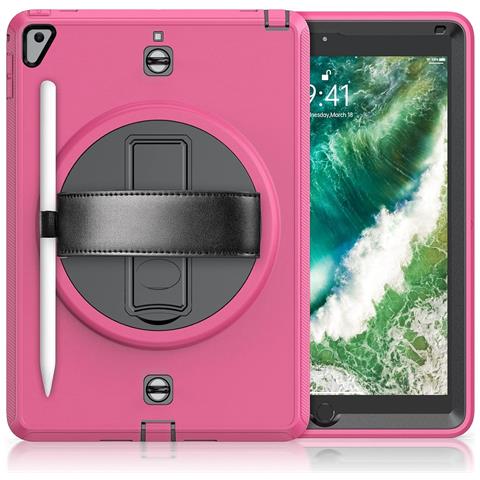 Custodia Per Ipad 10.2"" (19/20/21) Con Supporto E Tracolla Rosa - Foto 2