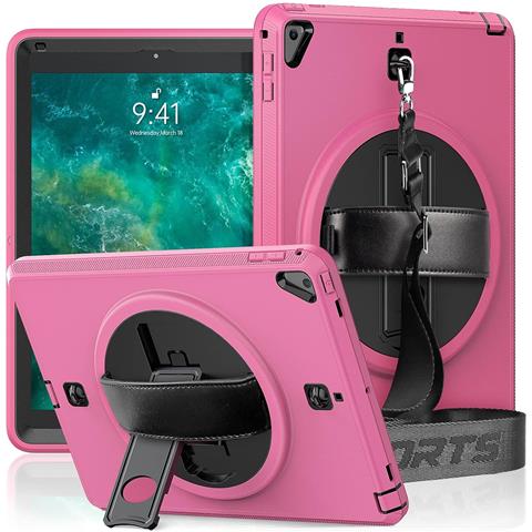 Custodia Per Ipad 10.2"" (19/20/21) Con Supporto E Tracolla Rosa - Foto 1