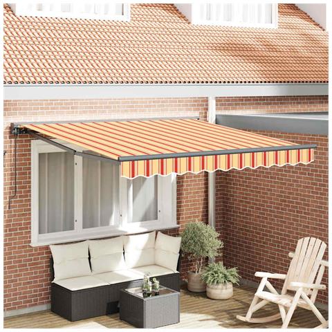 Tenda Retrattile Giallo e Arancione 350x250 cm Tessuto - Foto 2