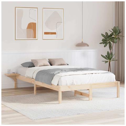 Rete letto con comodini Marrone Marrone - Foto 2