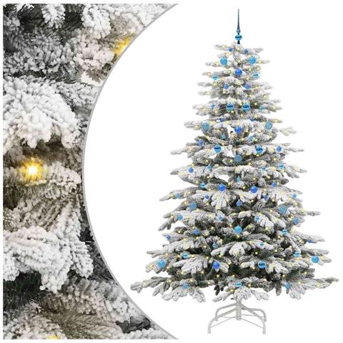 Albero di Natale Artificiale con Rami Pieghevoli Bianco 240 cm - Foto 1