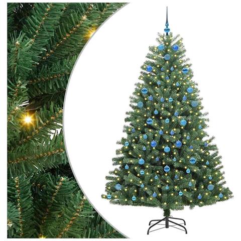 Albero di Natale Artificiale con Rami Pieghevoli Verde 210 cm - Foto 1