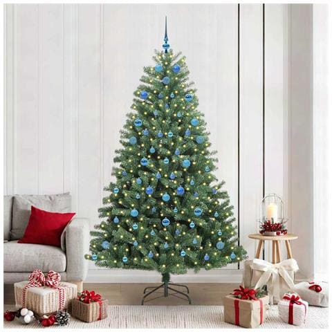 Albero di Natale Artificiale con Rami Pieghevoli Verde 210 cm - Foto 2