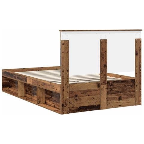 Struttura del letto Legno vecchio 135 x 190 cm Pino massello - Foto 9
