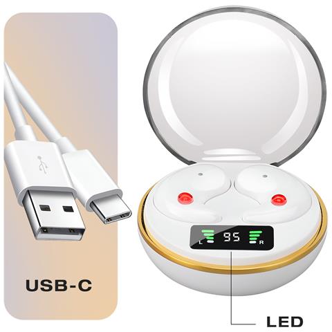 Cuffie Per Dormire Senza Fili Ultrapiatte Antirumore Con Custodia Led - Foto 2