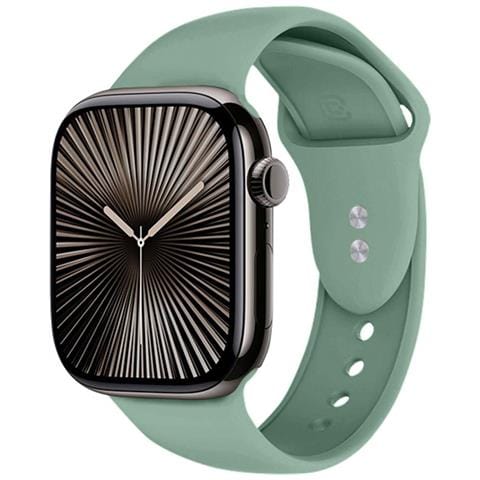 Bracciale Per Apple Watch 38 / 40 / 41 / 42mm In Silicone Liquido, Verde - Foto 1