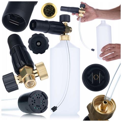 Pistola Schiumogena S0401 1000ml Per Idropulitrice G1/4f - Ugello 1,23mm | Compatibile Con Kärcher K Bayonet | Alta Qualità E Durata - Foto 8