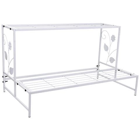 Supporto Portavaso In Metallo Bianco 80x44x44h - Foto 1