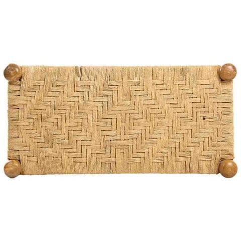 Sgabello In Legno E Corda Marrone 90x44x35h - Foto 2