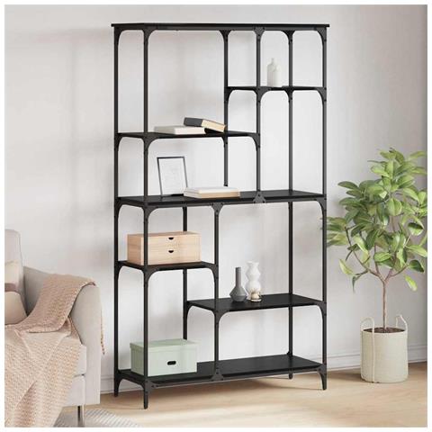 Libreria Rovere Nero 99 x 35,5 x 176 cm Legno multistrato - Foto 2