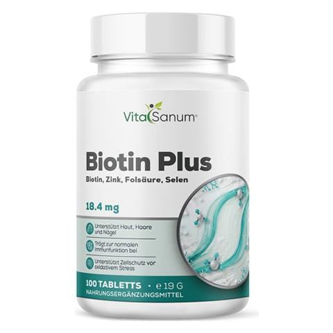 Biotina Plus + Zinco + Acido Folico + Selenio 100 Compresse Integratore alimentare - Foto 2