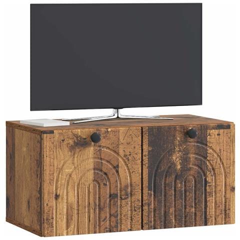 Mobile Porta TV da Muro Legno antico 59,5 x 31 x 30 cm - Foto 2